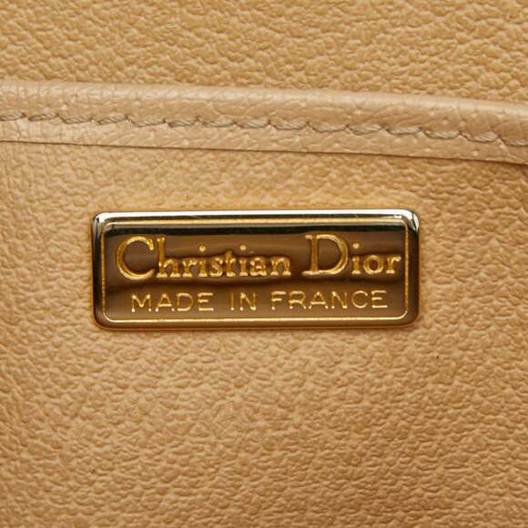 CHRISTIAN DIOR Black Leather Trotter Shoulder Bag